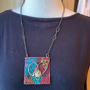 handcrafted huipil necklace